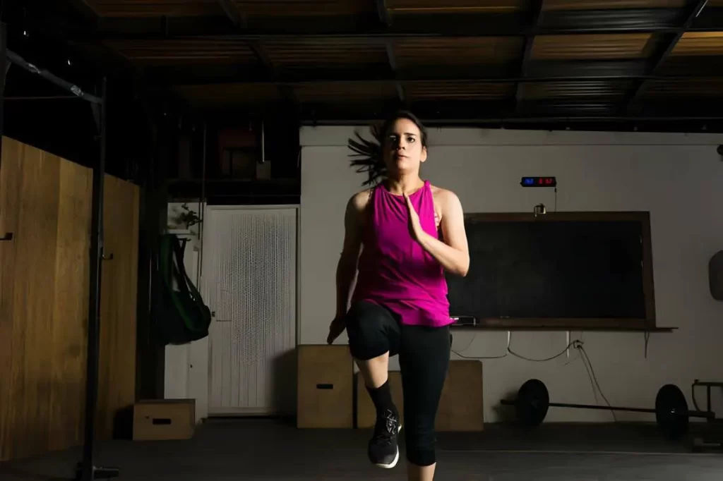 woman doing HIIT workout